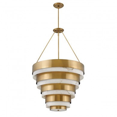 Suspension Echelon 8x40W E14 Laiton ancien ELSTEAD LIGHTING QN-ECHELON-8P