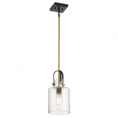 Suspension Kitner 1x60W E27 Laiton Naturel ELSTEAD LIGHTING QN-KITNER-P-NBR