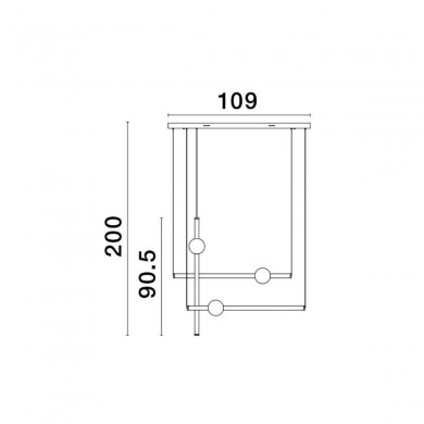 Suspension NEUTRON 10W LED Or H200 NOVA LUCE 9054453