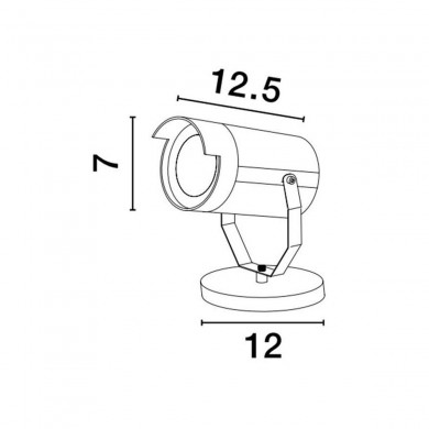 Applique extérieure KIMIKO 1x10W GU10 Noir NOVA LUCE 9026126