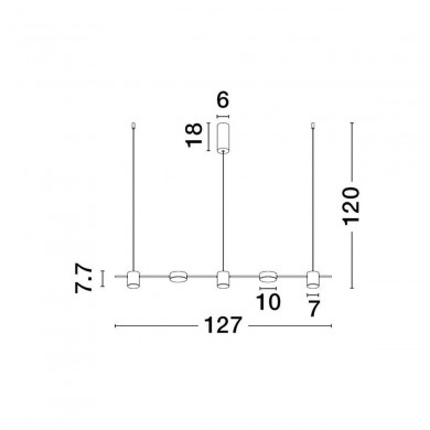 Suspension NORDIK 29W LED Noir NOVA LUCE 9080123