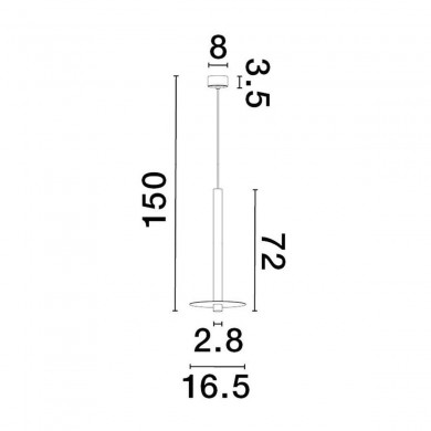 Suspension DANDIA 6W LED Noir L16,5 NOVA LUCE 9540201