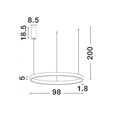 Suspension ELOWEN 106W LED Or brossé NOVA LUCE 9345669