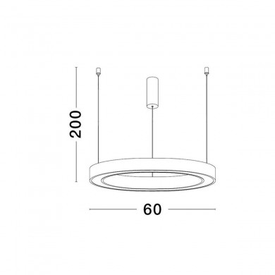 Suspension STING 40W LED Blanc Sable NOVA LUCE 9558600