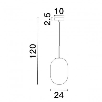 Suspension CHRYSI 1x5W G9 Or L24 NOVA LUCE 9092823