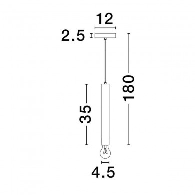 Suspension NORWAY 1x12W E27 Or H35-180 NOVA LUCE 9287947