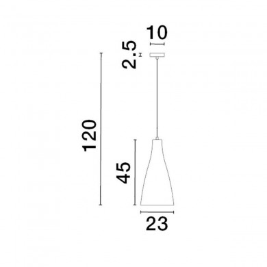 Suspension LIVTAR 1x12W E27 CHROME NOVA LUCE 9009231