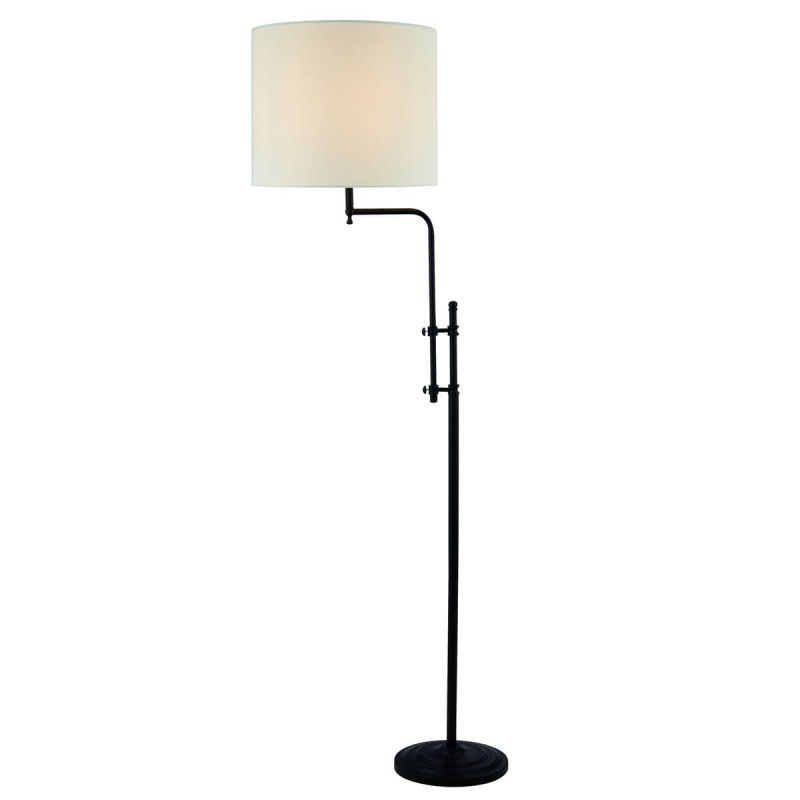 Lampadaire MUNICH 1x60W E27 Noir Teinte naturelle SEARCHLIGHT 12083-1BK