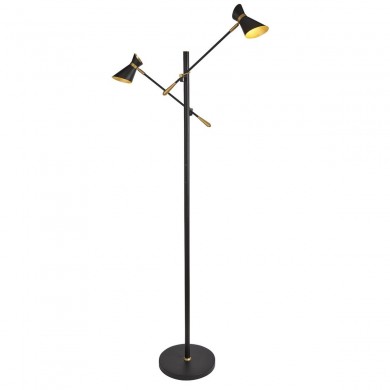 Lampadaire DIABLO 2x4W LED Noir Or métallique SEARCHLIGHT 5962-2BG