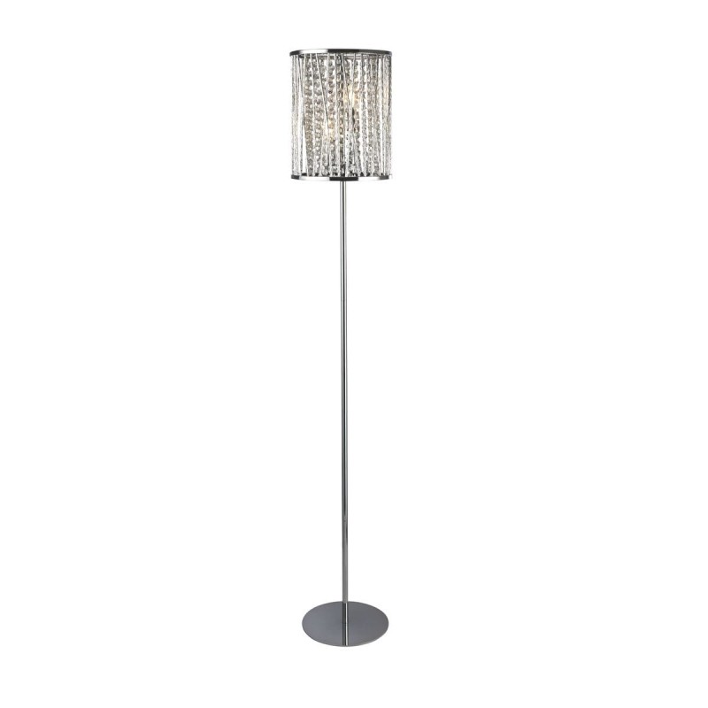 Lampadaire ELISE 2x60W E14 Chromé Transparent SEARCHLIGHT 8932CC