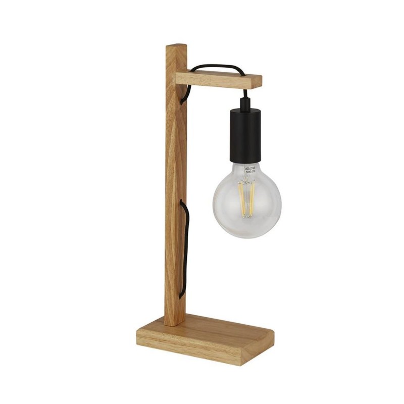 Lampe WOODY 1x10W E27 Noir Bois de pin SEARCHLIGHT 95041-1BR