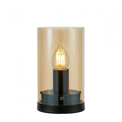 Lampe de table POST 1x25W Max E14 Noir Ambre MARKSLOJD 108719