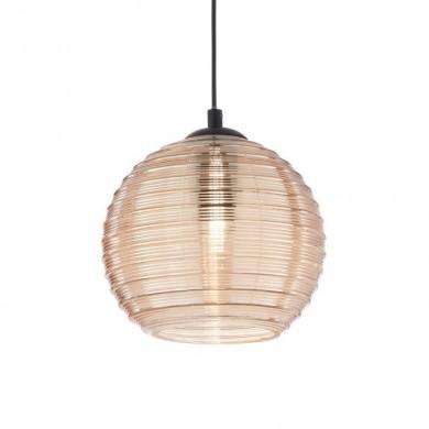 Suspension RIGA BIG Ambre Noir 1xE27 60W IDEAL LUX 241203