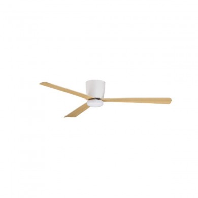 Ventilateur Plafond Dell 122 cm Blanc et Bois NOVA LUCE 9952335