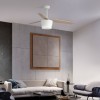 Ventilateur Plafond Monsoon 132 cm Blanc et Naturel NOVA LUCE 