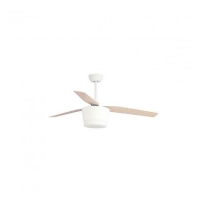 Ventilateur Plafond Monsoon 132 cm Blanc et Naturel NOVA LUCE 