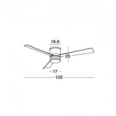 Ventilateur Plafond Silky 132 cm Blanc Mat NOVA LUCE 