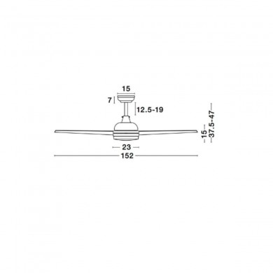 Ventilateur Plafond Flow 152 cm Blanc Mat NOVA LUCE 