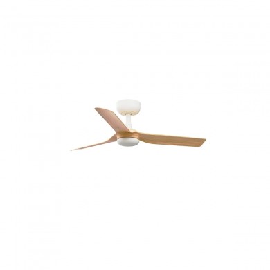 Ventilateur Plafond Bois MINI PUNT S 90cm Blanc et Bois FARO 33821