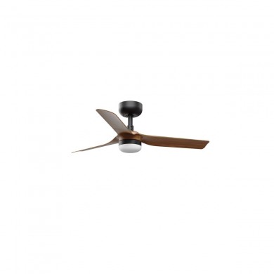 Ventilateur Plafond MINI PUNT S 90cm Noir et Bois LED FARO 33823-1TW