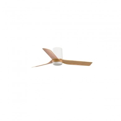 Ventilateur Plafond PUNT TUB S 90cm Blanc et Bois Clair FARO 33833