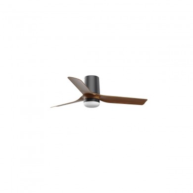 Ventilateur Plafond PUNT TUB S 90cm Noir et Bois LED FARO 33835-1TW