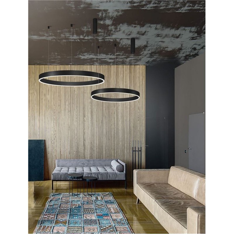 Suspension MOTIF Noir sable 40W LED NOVA LUCE 9530212