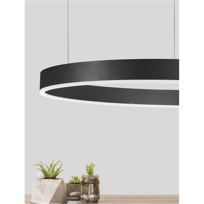 Suspension MOTIF Noir sable 50W LED NOVA LUCE 9530213