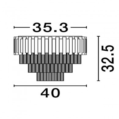 Plafonnier MAGNOLIA Doré 5x5W LED H32,5 NOVA LUCE 9824078