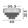 Plafonnier MAGNOLIA Doré 5x5W LED H32,5 NOVA LUCE 9824078