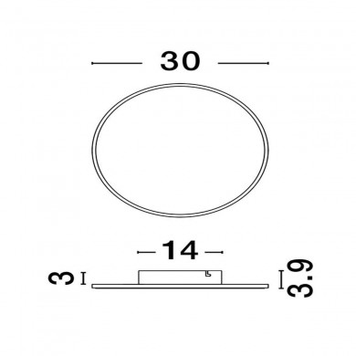 Applique Murale NEVO Doré mat 20.5WW LED NOVA LUCE 9248150