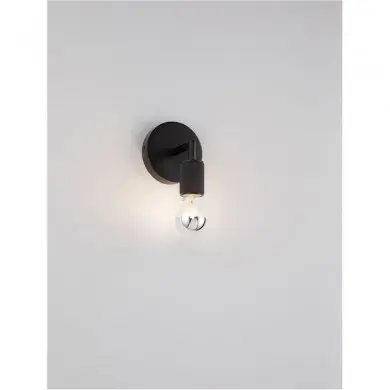 Applique Murale ROYAL Noir 1x12W LED Carré NOVA LUCE 9501233