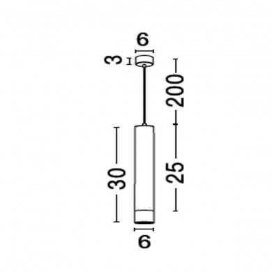 Suspension PICTO Sable noir et or 1x10W LED H30 NOVA LUCE 9911529