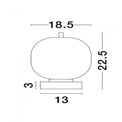 Lampe LATO Noir et opale 1x5W LED H22,5 NOVA LUCE 9624085