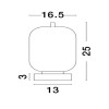 Lampe LATO Noir et opale 1x5W LED H25 NOVA LUCE 9624087