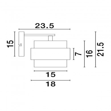 Applique Murale SIANNA Laiton doré et fumé LED NOVA LUCE 9236385