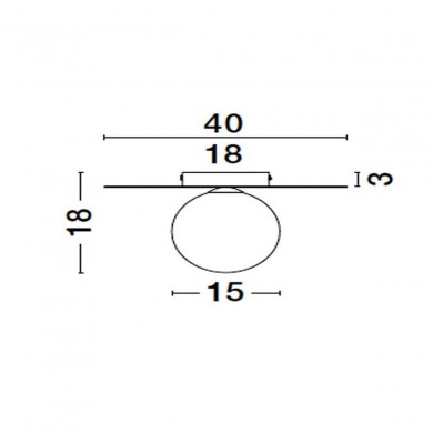 Plafonnier INDIGO Doré et opale 1x5W LED L40 NOVA LUCE 9501247