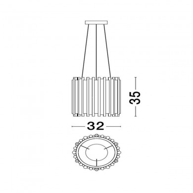 Suspension FELIX Doré LED NOVA LUCE 9287916