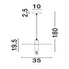 Suspension ROYAL Doré 1x12W LED L35 NOVA LUCE 9501241