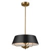 Suspension Luella 3x40W Noir & Laiton ELSTEAD LIGHTING KL-LUELLA-3P-BKB