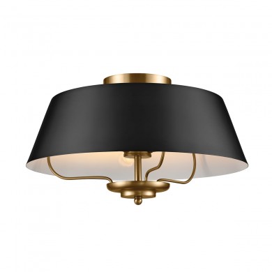 Suspension Luella 3x40W Noir & Laiton ELSTEAD LIGHTING KL-LUELLA-3P-BKB