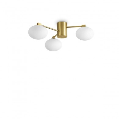 Plafonnier HERMES 3x28W Max G9 Laiton IDEAL LUX 317007