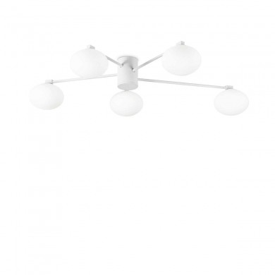 Plafonnier HERMES 5x28W Max G9 H200 Blanc IDEAL LUX 316680