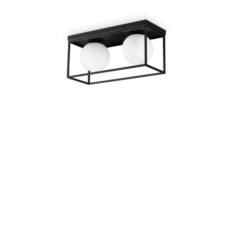 Plafonnier LINGOTTO 2x28W E14 Max Noir IDEAL LUX 304137