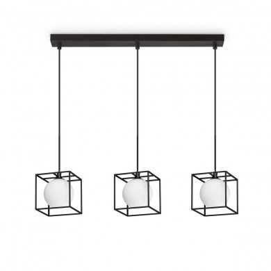 Suspension LINGOTTO 3x4W Max G9 Noir IDEAL LUX 327846