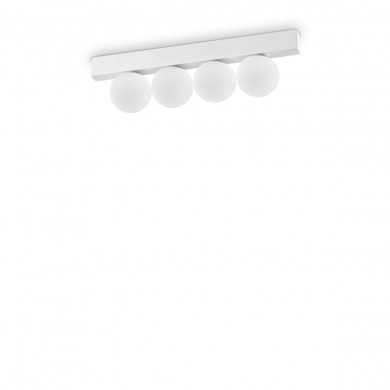 Plafonnier PING PONG 4x12W Max LED Blanc IDEAL LUX 328232