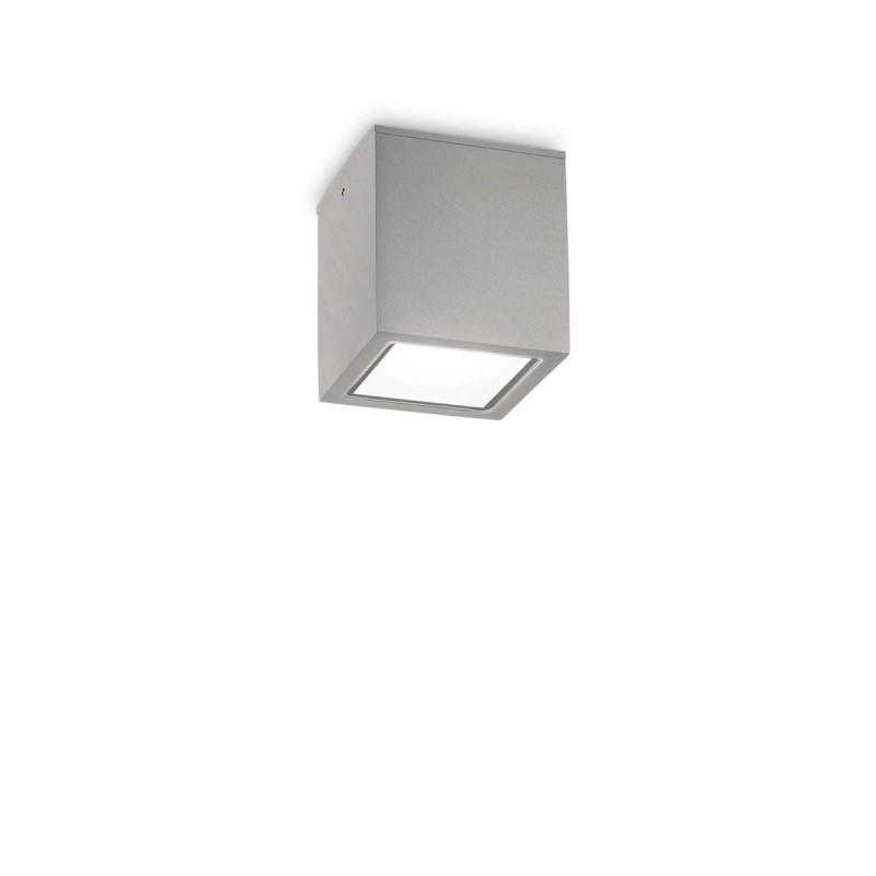 Plafonnier Extérieur TECHO 1x20W GU10 Max H95 Gris IDEAL LUX 326894