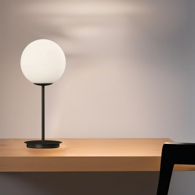 Lampe de table Parma 1X15W Max LED E27 Noir mat - Opale ACB S3946080N