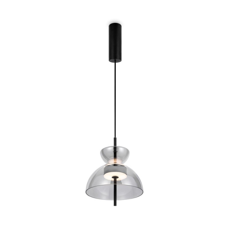 Suspension Bangkok 12W LED D25 Noir Fumé Diabolo MAYTONI MOD185PL-L6B3K5