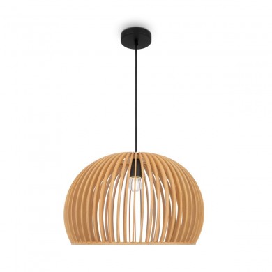 Suspension Roots 1x40W E27 D45 Noir Beige Boule MAYTONI MOD195PL-01W1